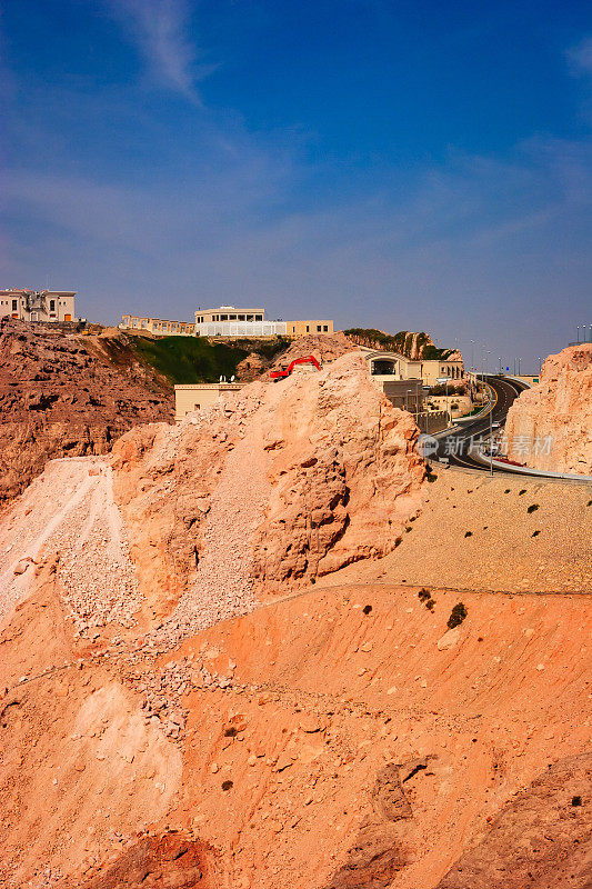 阿联酋:从Jebel Hafeet -最后进场道路观看。